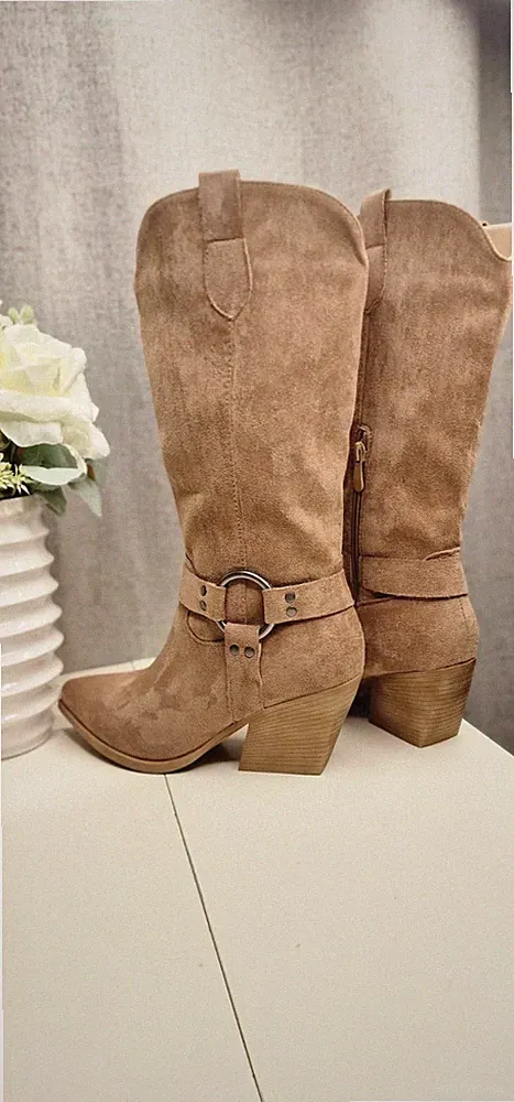 TEXANISCHE DAMENSTIEFEL, CAMPEROS, COWBOY/COWGIRL, MIT ABSATZ, ELEGANT, SCHICK