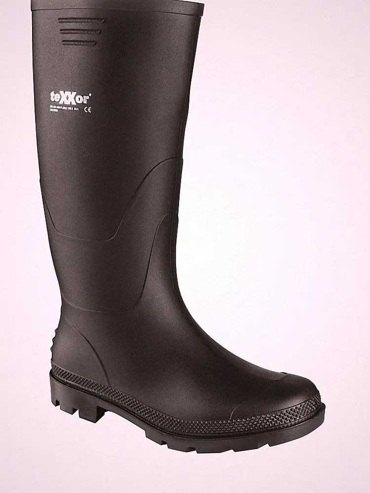 Texxor Gummistiefel Berufsstiefel PVC Stiefel Bau Garten Industrie Schwarz