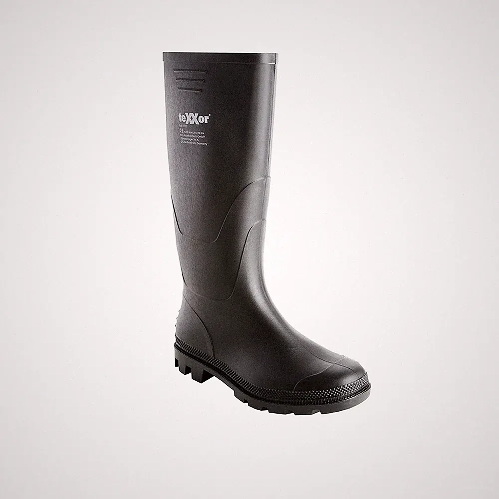 teXXor Gummistiefel PVC-Berufsstiefel Schwarz