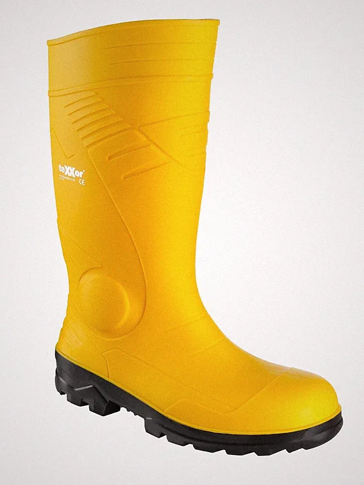 teXXor Gummistiefel S5 Sicherheitsstiefel Arbeitsstiefel Gelb