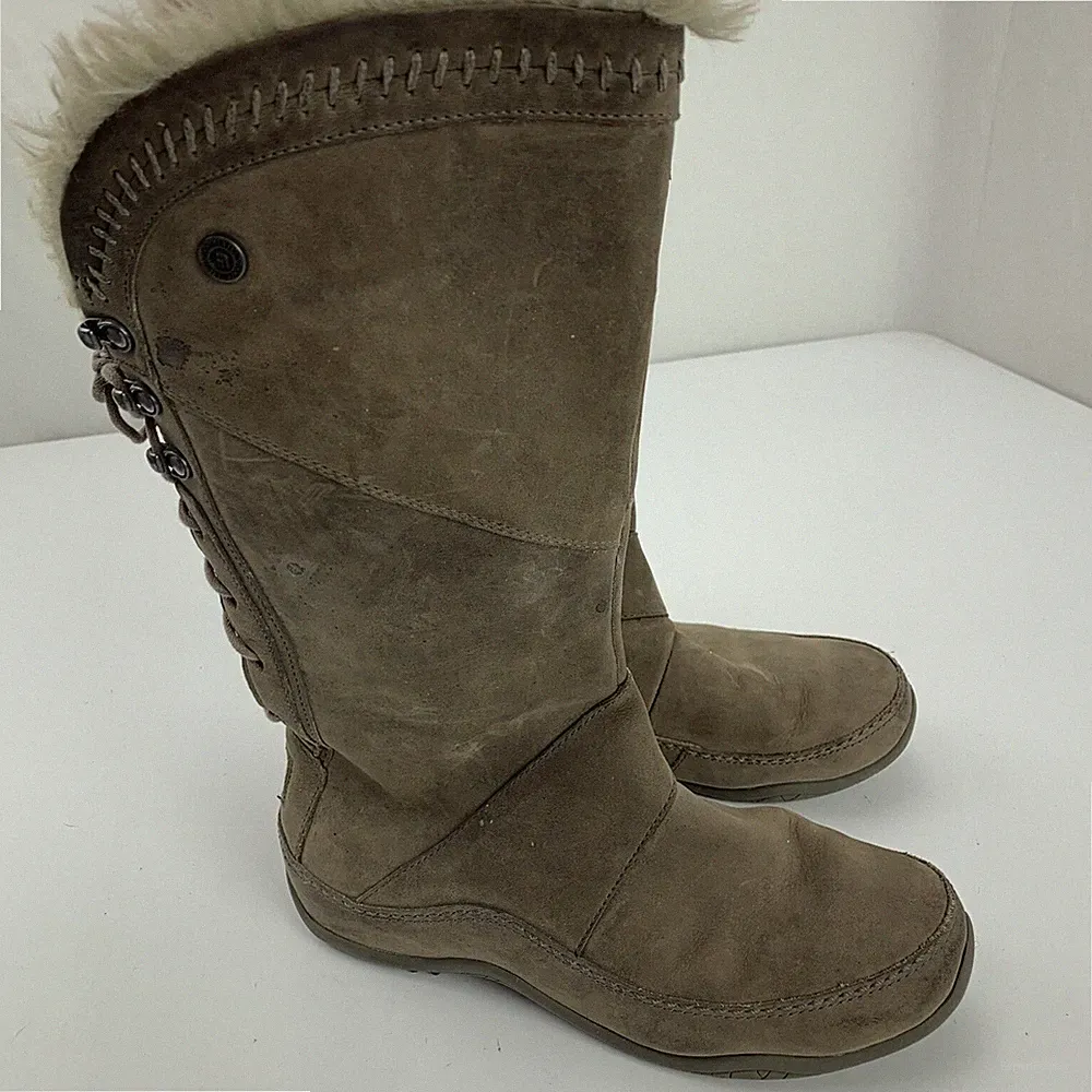 The North Face PrimaLoft Stiefel Damen US 5 Taupe Brown Isoliert Kunstpelz