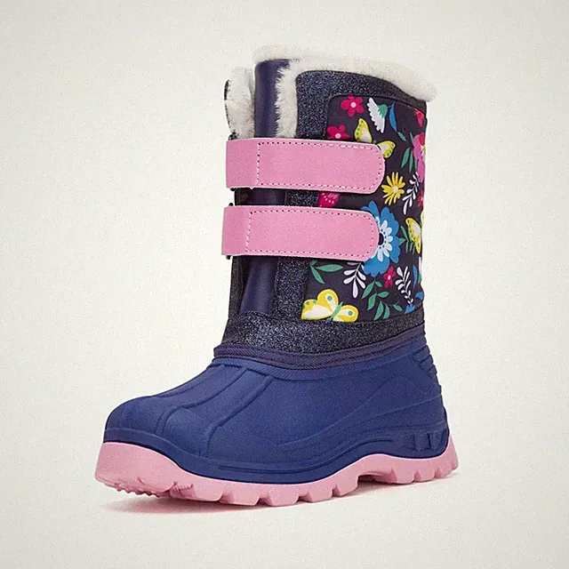 Thermo Wasserdichte Mädchen Stiefel,AntiRutsch Warme Schuhe，Winter Im Freien...