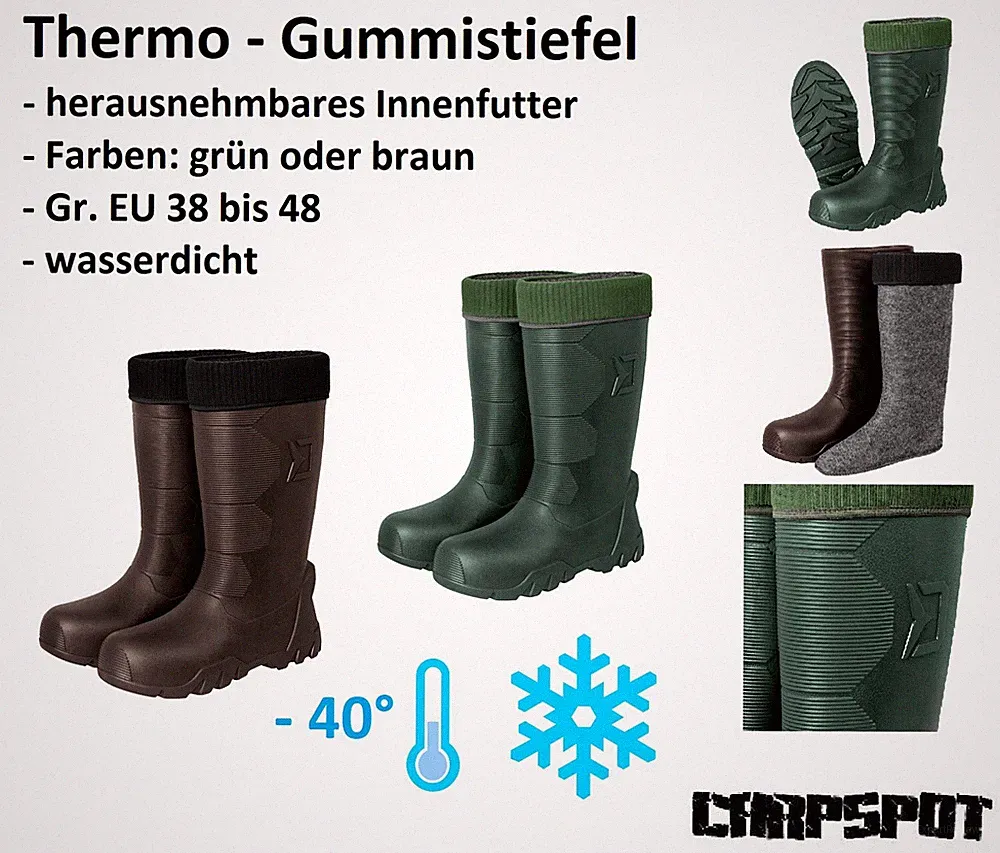 Thermostiefel gefüttert Gummistiefel Winterstiefel Arbeitsstiefel -40°C Delphin