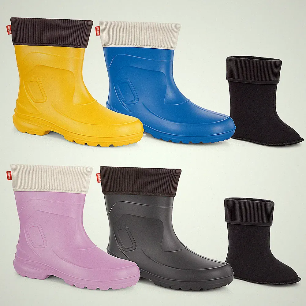 Thermostiefel Gummistiefel gefüttert Winterstiefel EVA leichte Damen Lemigo