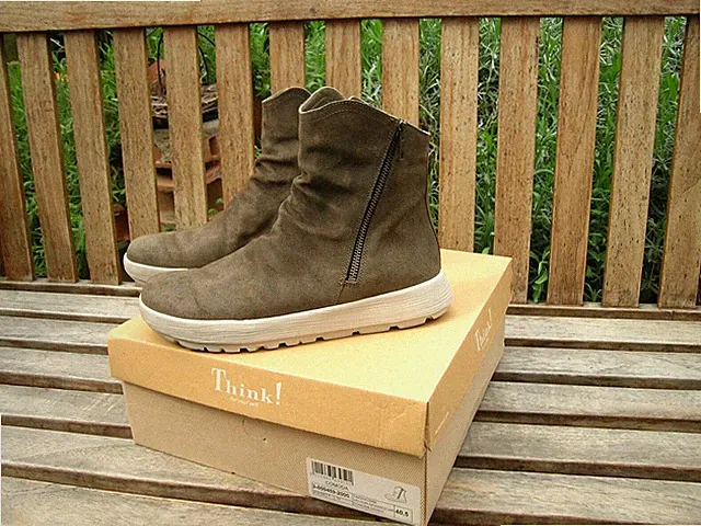 Think! Comoda Stiefelette, Grau, Schlamm (Taiga Combi) Gr. 40,5 Neuwertig