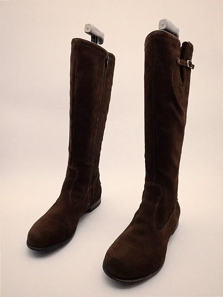 THINK! Damen Schaftstiefel Reiterstiefel Stiefel braun Gr 38,5 EU Art 25523-50