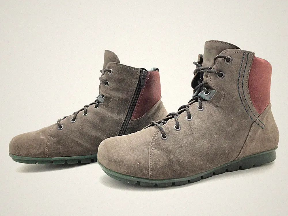 Think! Damen Stiefel Gr. 40 Stiefeletten Schnürboots Halbstiefel Komfort Braun
