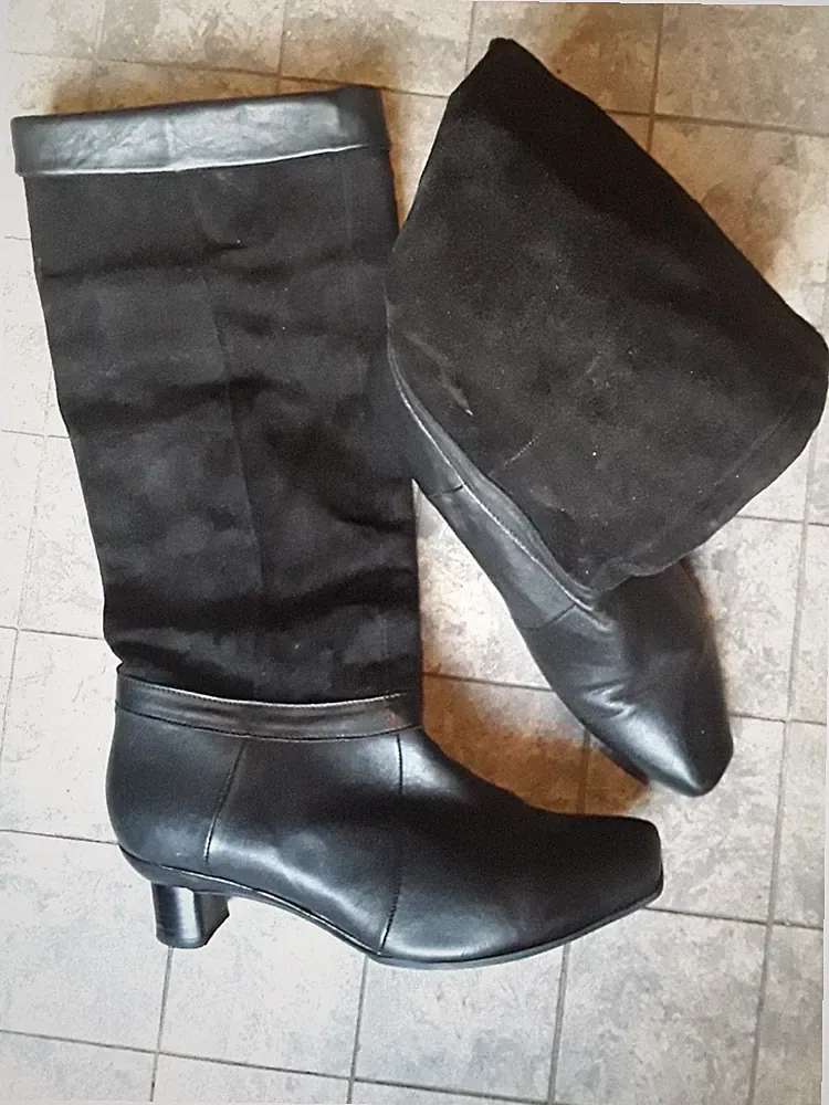 Think! Stiefel Echtleder Langschaft Schwarz Wildleder Glattleder 40 39 Top