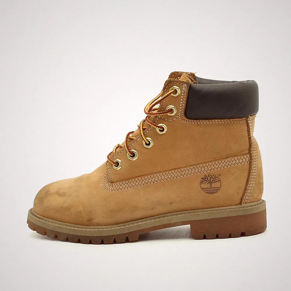 Timberland Damen 12909 Stiefel Beige Leder Knöchelhoch Sohle Boots EU 34.5