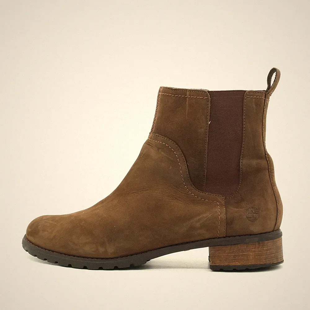 Timberland Damen 26658 Stiefel Braun Leder Halbhoch Vintage Stiefeletten EU 41,5