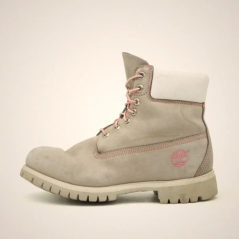 Timberland Damen 30043 Stiefel Rosa Grau Weiß Passform Schnürstiefel EU 39,5