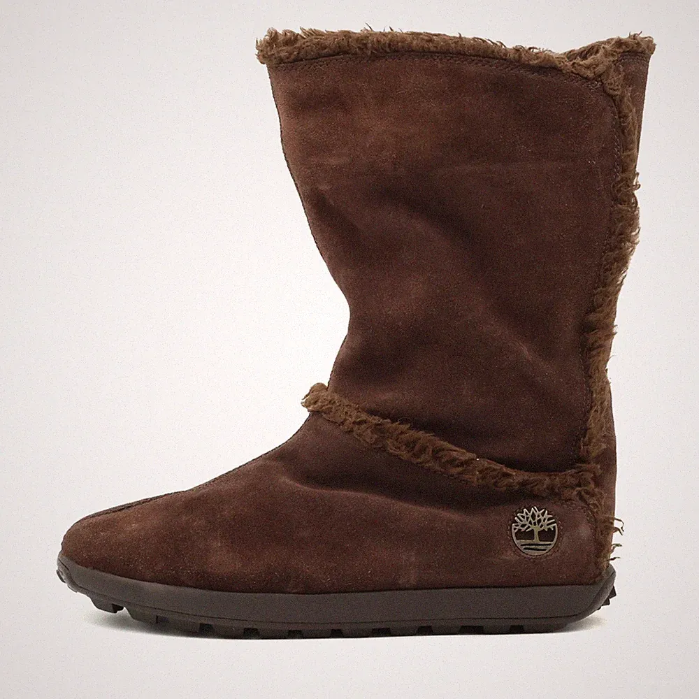 Timberland Damen 61642 Stiefel Braun Wildleder Sohle Winterstiefel EU 41,5