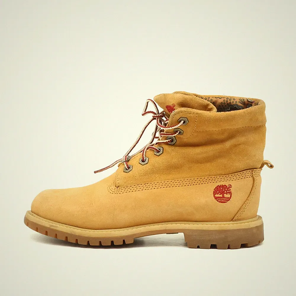 Timberland Damen 8259A2540 Stiefel Gelb Nubukleder Boots Schnürstiefel EU 38