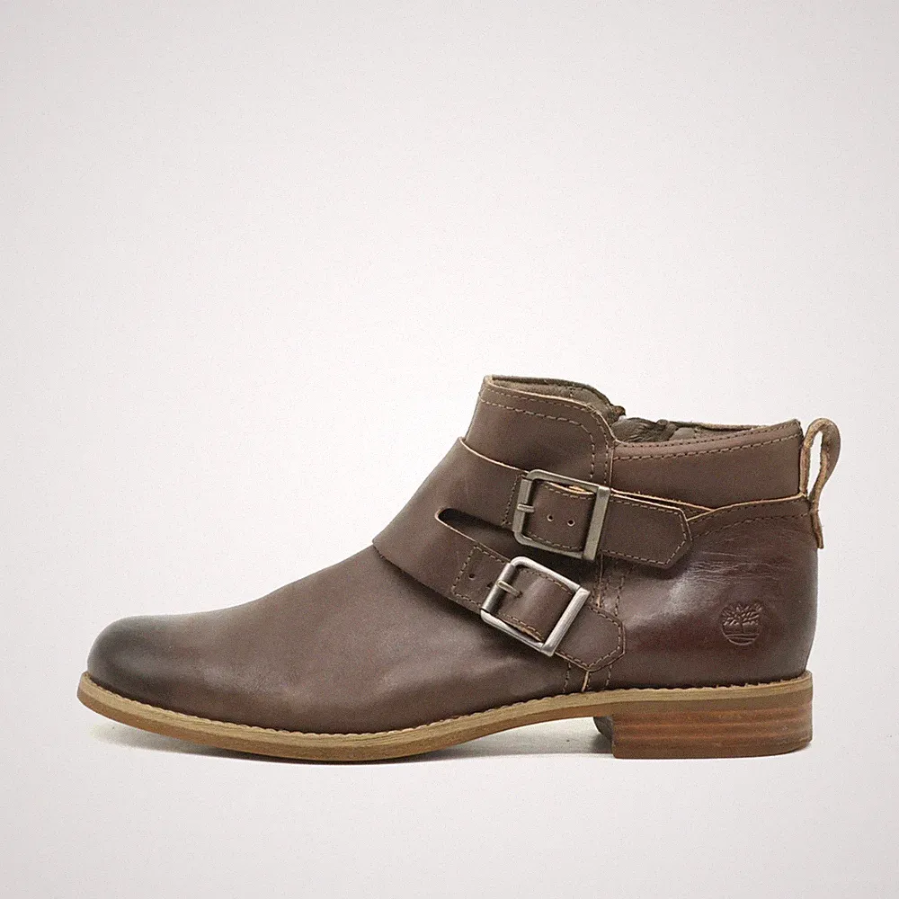 Timberland Damen 8411B Stiefelette Braun Leder Reißverschluss Stiefeletten EU 40