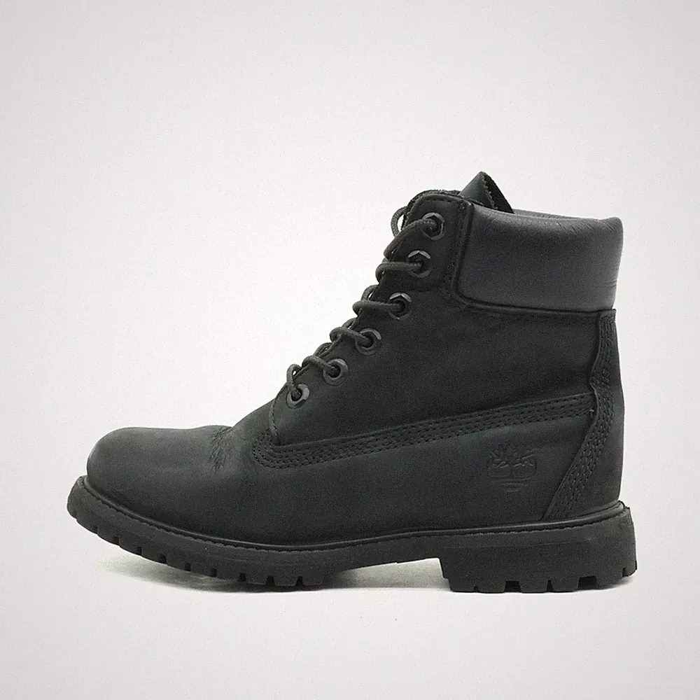 Timberland Damen 8658A Boots Schwarz Leder Wasserdicht Schnürstiefel EU 36