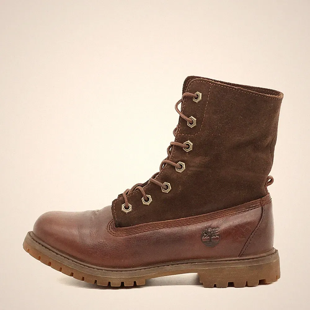 Timberland Damen A116T Stiefel Braun Leder, Wildleder Boots Outdoor-Boots EU 38