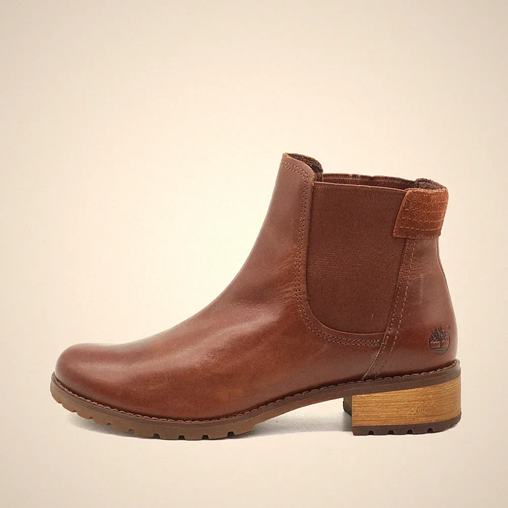 Timberland Damen A11H7 Stiefeletten Braun Leder Knöchelhoch Chelsea Boots EU 37