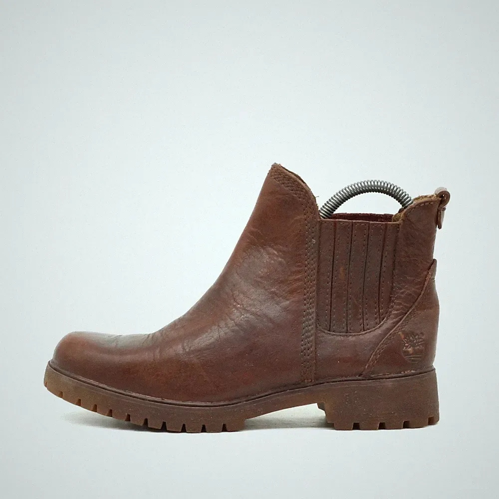 Timberland Damen A11VY Stiefelette Braun Leder Knöchelhoch Boots Chelsea EU 36