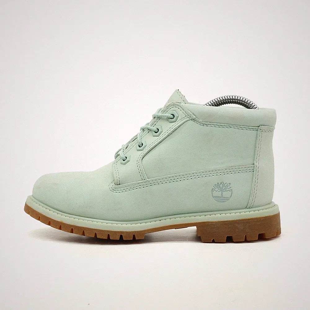 Timberland Damen A1HFN Stiefel mint Leder Knöchelhoch Boots Schnürboots EU 35.5