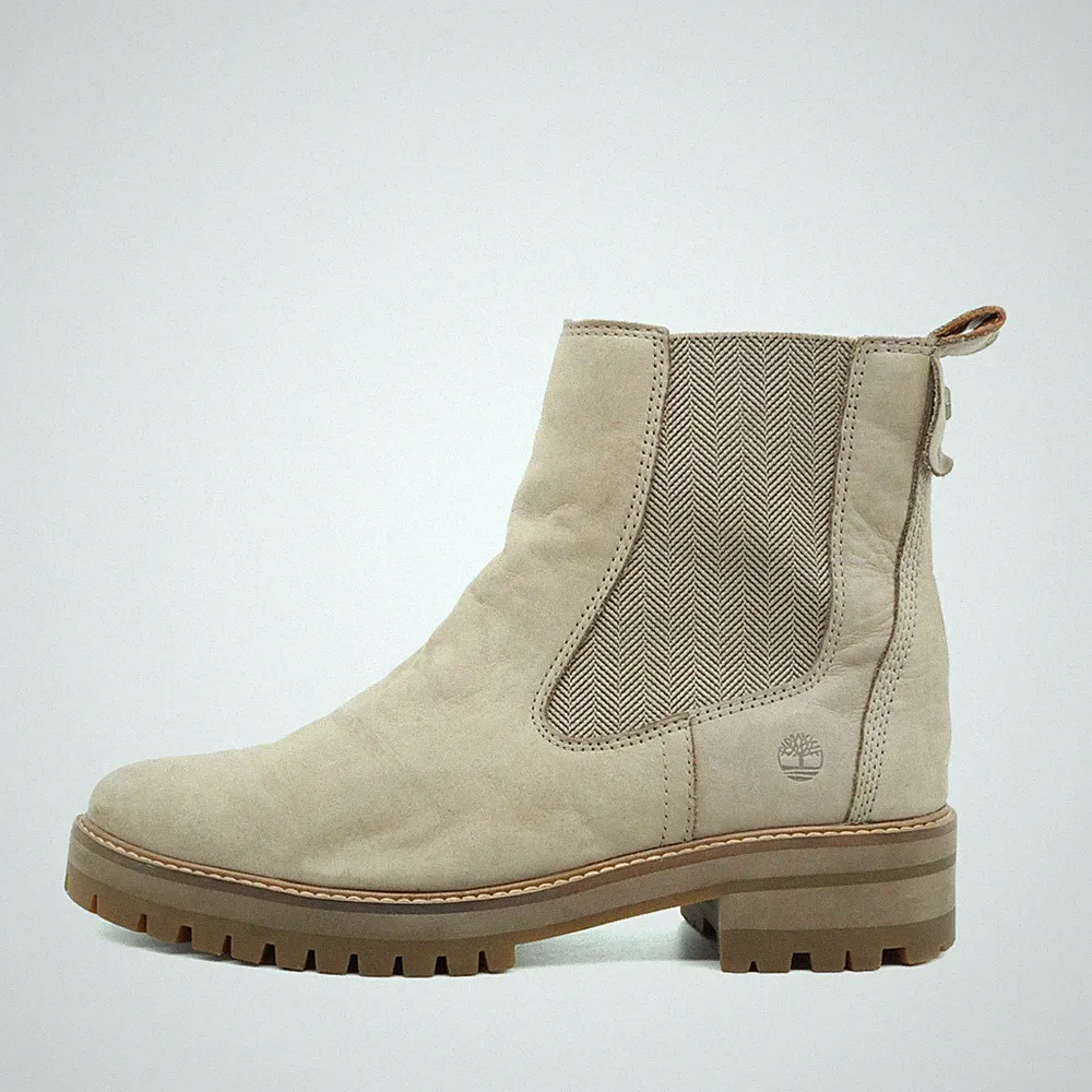 Timberland Damen A1RRK Stiefel Beige Nubukleder Knöchelhoch Chelsea Boots EU 42