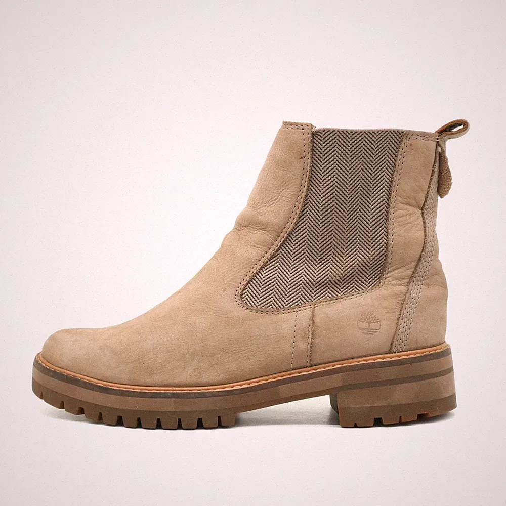 Timberland Damen A1RRK Stiefeletten Beige Nubukleder Chelsea Boots EU 41