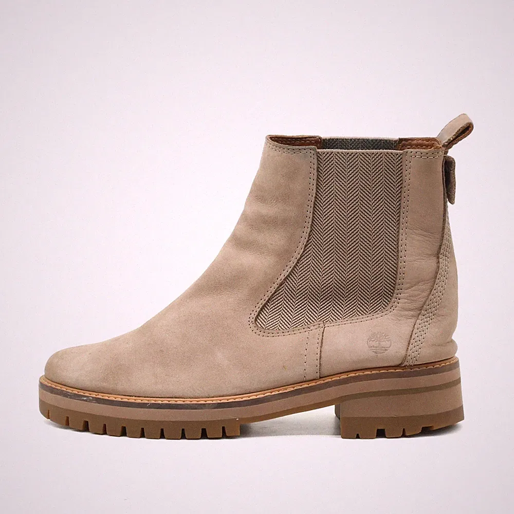 Timberland Damen A1RRK Stiefeletten Beige Wildleder Chelsea Boots EU 41.5