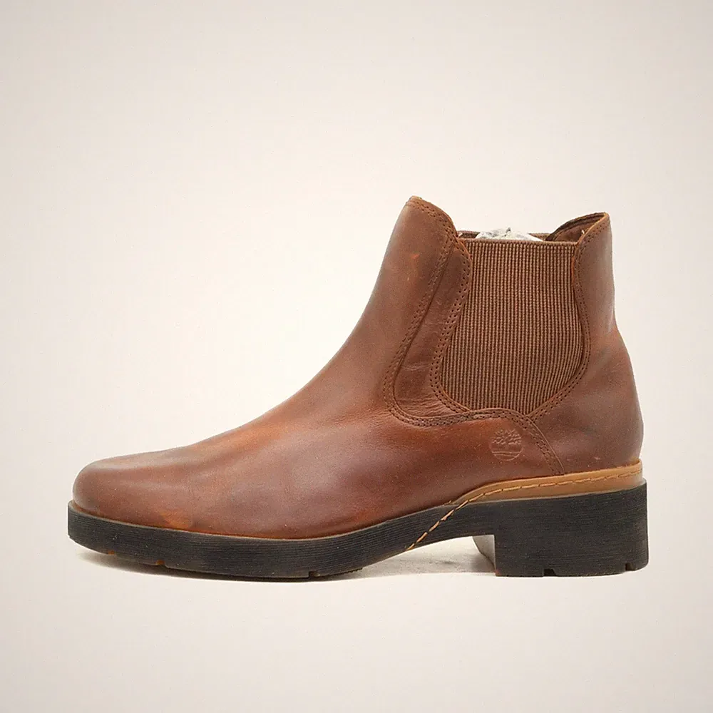 Timberland Damen A2FBU Stiefel Braun Leder Knöchelhoch Chelsea Boots EU 39.5