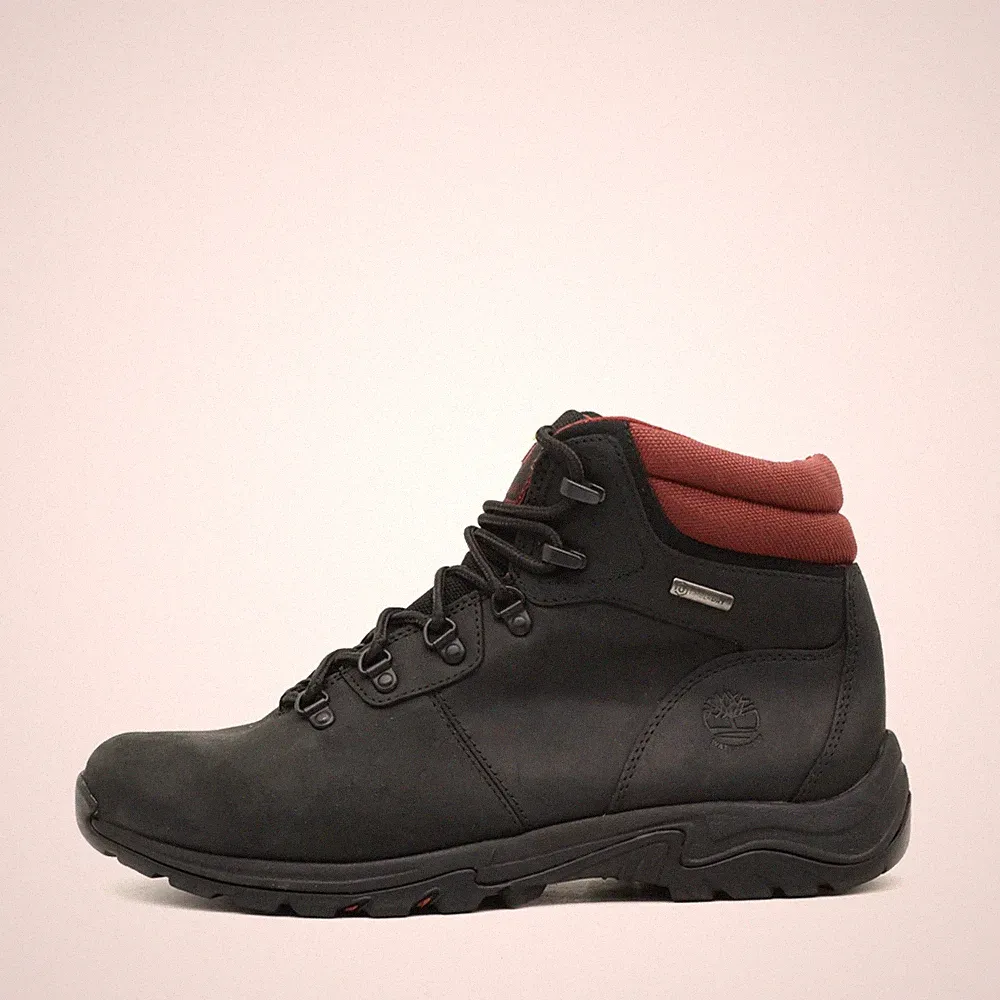 Timberland Damen A2HZ6 Stiefel Schwarz/Rot Leder Outdoor Wanderschuhe EU 41,5