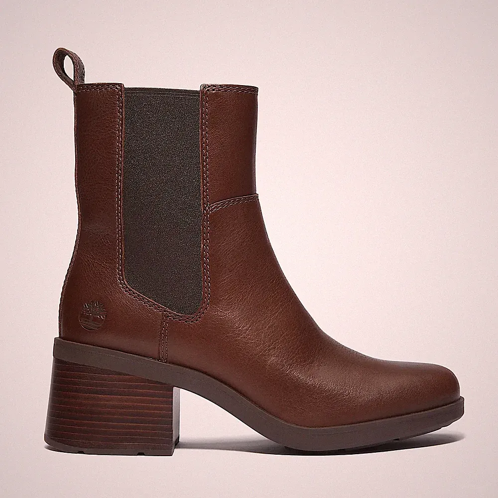 Timberland Damen Bellevaux Chelsea Premium Leder Stiefel Dunkelbraun