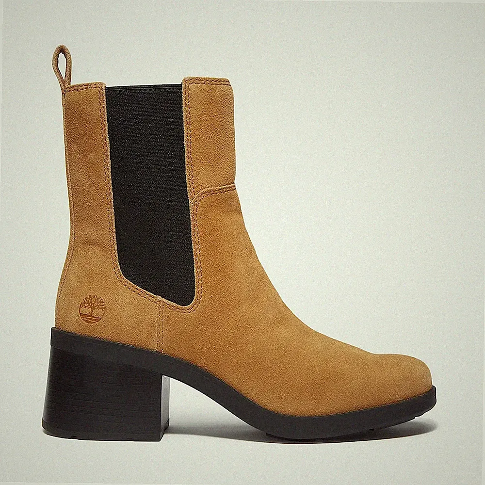 Timberland Damen Bellevaux Chelsea Premium Leder Stiefel Hellbraun