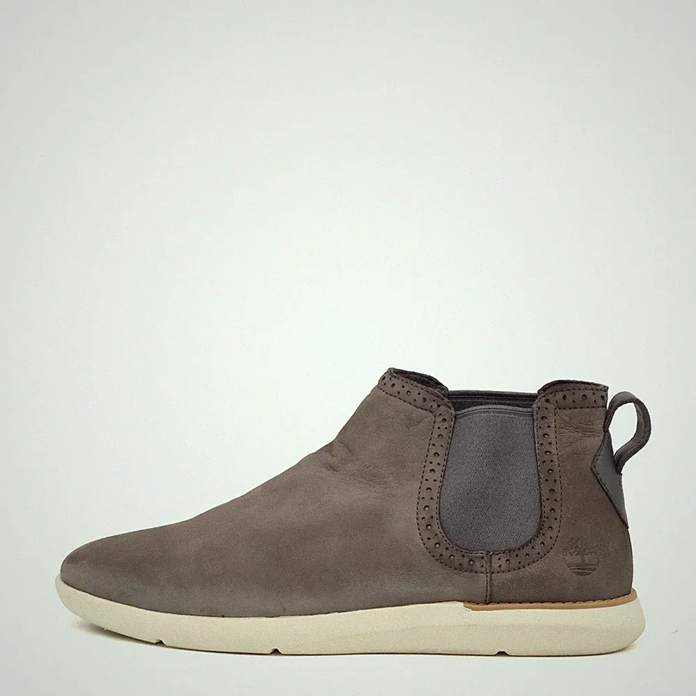 Timberland Damen Overlite A1UZP Stiefeletten Grau Wildleder Chelsea Boots EU 40