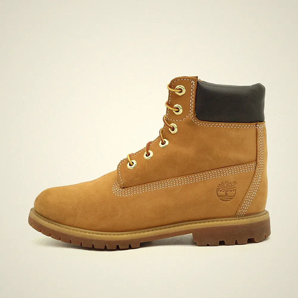 Timberland Damen Premium Stiefel Gold Gelb Leder Gepolstert, Wasserdicht EU 40