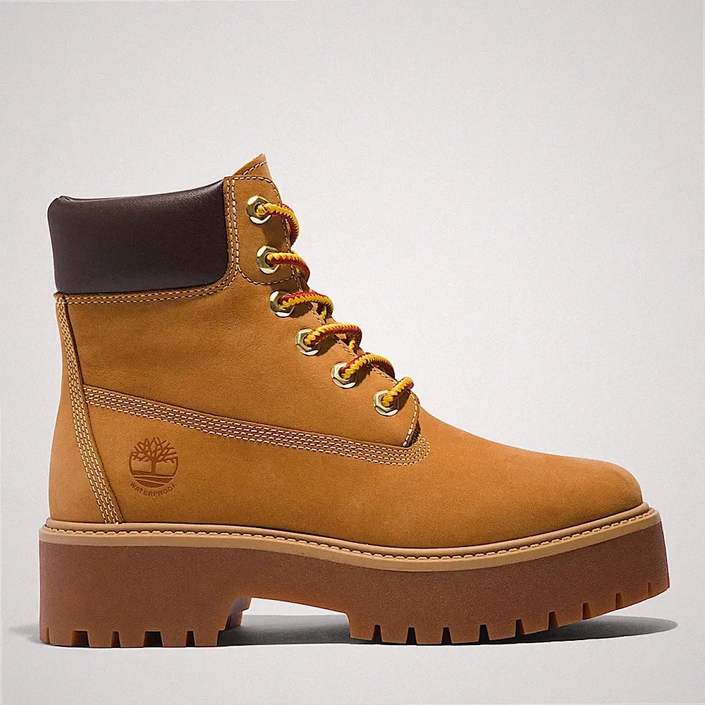 Timberland Damen Stone Street 6-Inch Wasserdicht Plateau Leder Stiefel