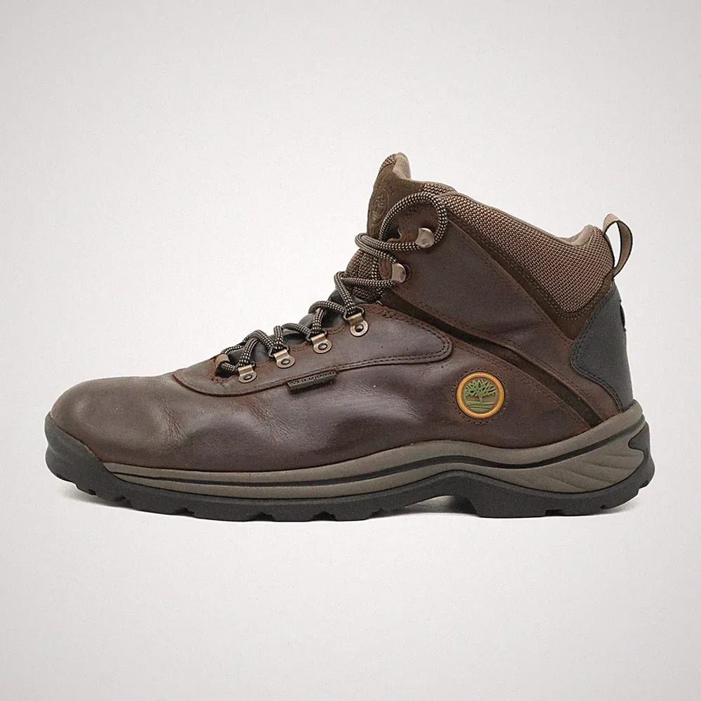 Timberland Herren 12135 Stiefel Braun Leder Mittel Outdoor Wanderstiefel EU 47,5