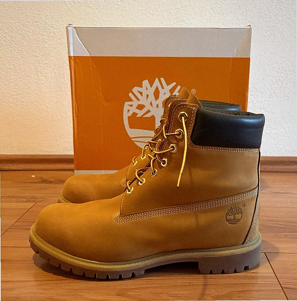 Timberland Herren Leder Stiefelette Beige Schnürung EU 47,5 US 13 W
