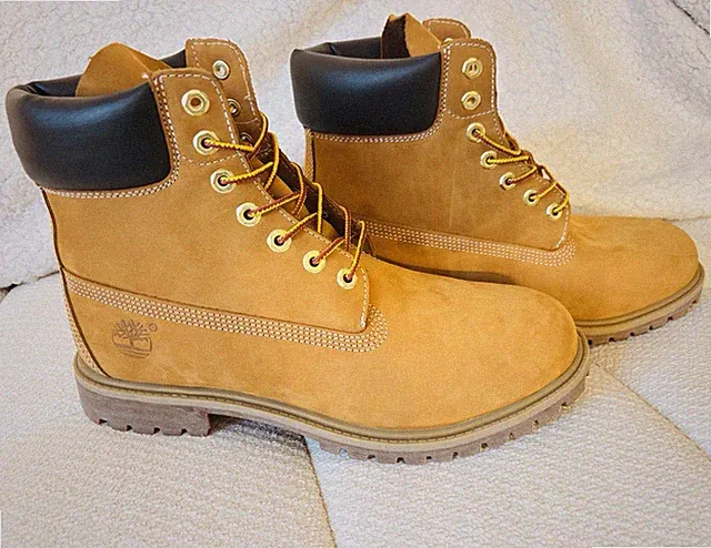 Timberland Herren Leder Stiefeletten Knöchel Schnürung Beige EU 45