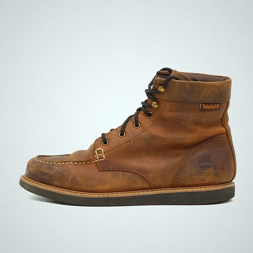 Timberland Herren TB0A2GMA643 Stiefel Braun Leder Knöchelhoch EU 45.5