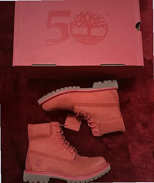 Timberland Premium 6 in Waterproof Boot Damen Rot Nubuk EU36 W mit Logo