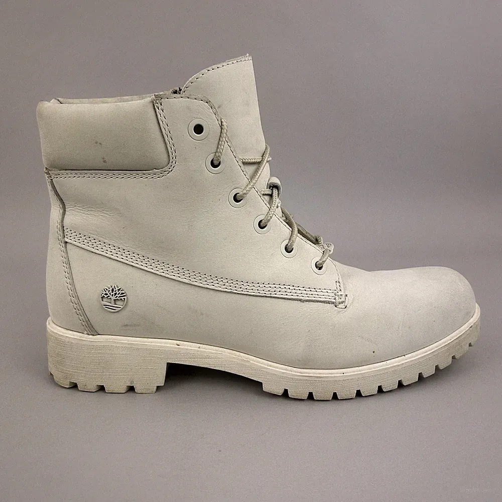 Timberland Stiefel Gr. UK8 Ghost weiß Leder Nubuk 6-Loch Walking Wandern