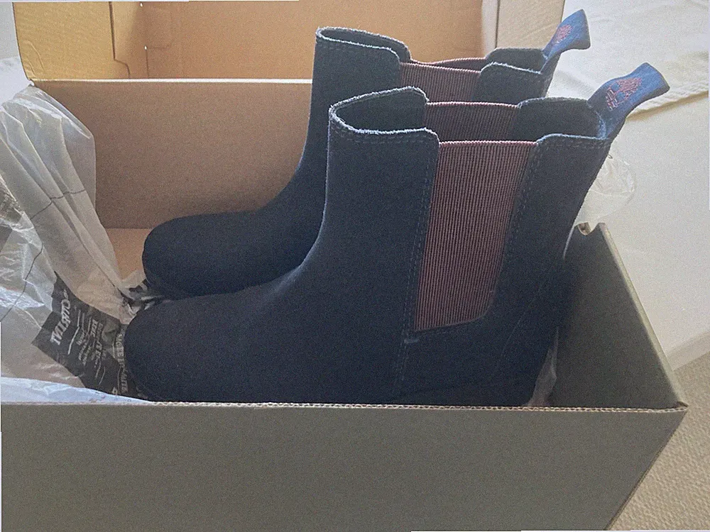 Timberland Womens Venice Park Chelsea Boots Stiefeletten Gr. 39 Wildleder Blau