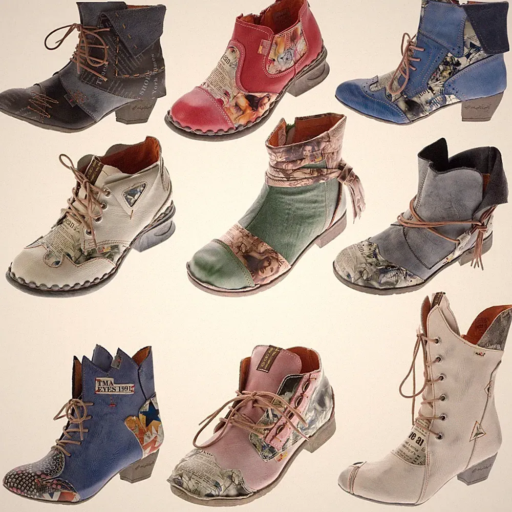 TMA B-Ware Leder Stiefeletten Stiefel Damen Schuhe 5161 6106 6188 5195 7011 5155