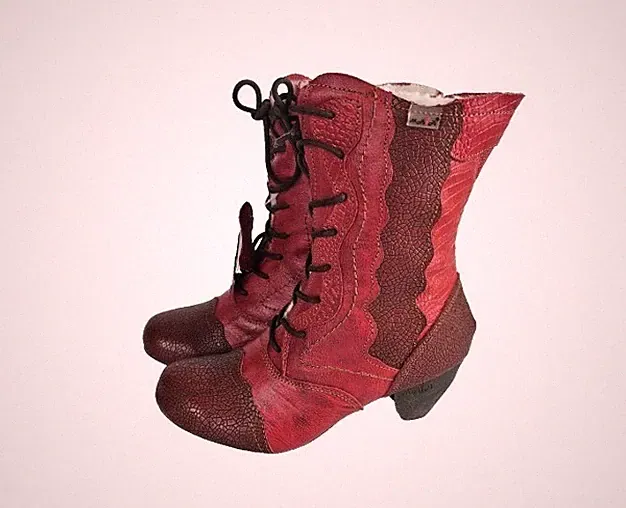 TMA EYES Original Damen Bootschuhe Stiefel gefüttert Leder 8991-3, Neu !!