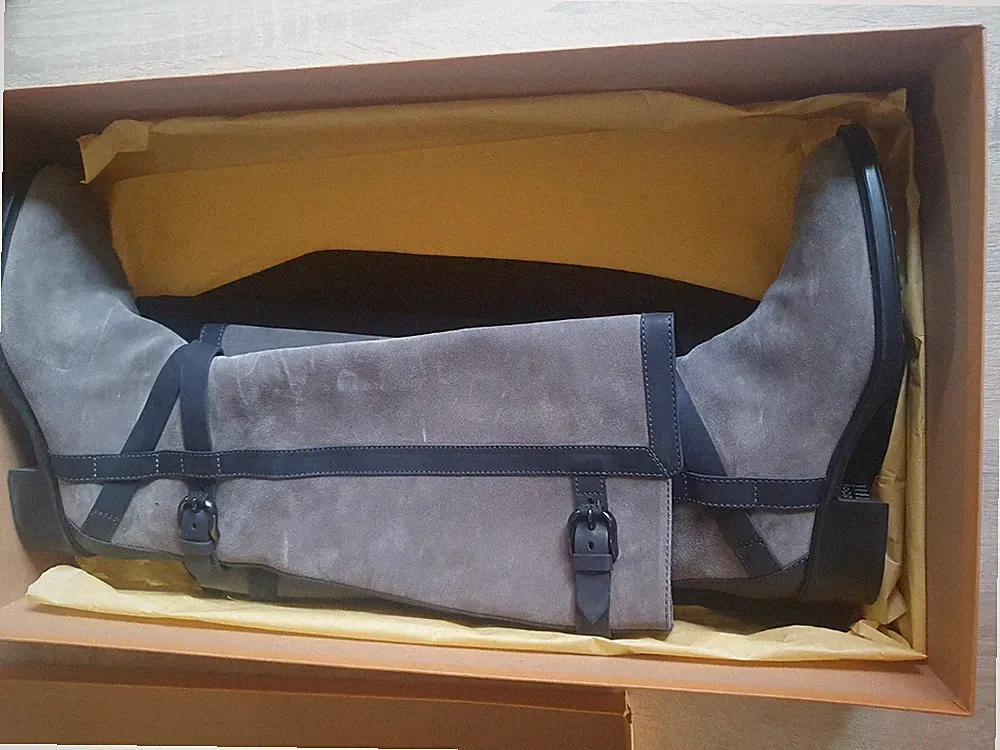 TOD`S TODS Stiefel taupe Gr.37,5 Leder & Wildleder - NEU