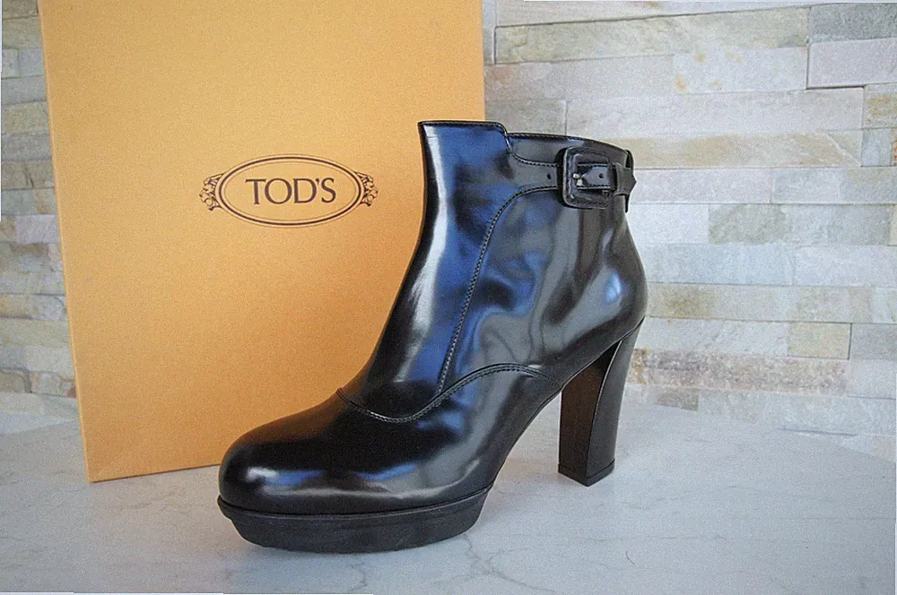 Tods Tod´s Stiefeletten EU 40,5 Plateau Booties Schuhe schwarz neu ehem UVP 550€