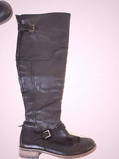 Tolle Paul Green Stiefel knappe Overknee Gr. 37 = 4 schwarz