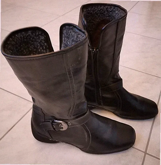 ❗Tolle Stiefel # gefüttert # schwarz # Größe 37 (4,5)