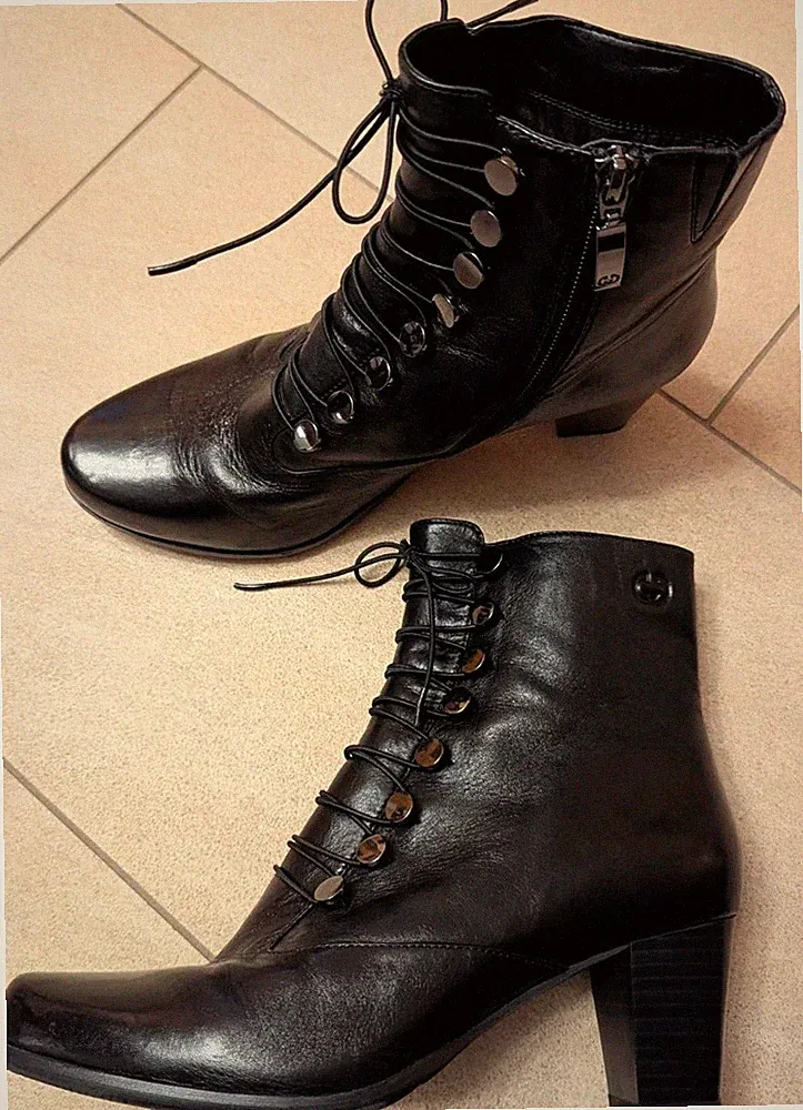 Tolle Stiefelette von Josef Seibel by Gerry Weber Gr.6,5 Schwarz Echtleder
