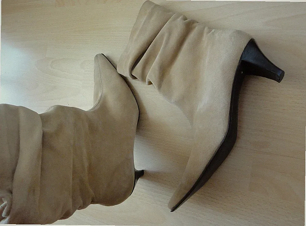 Tolle Wildleder Stiefeletten Salamander Gr. 39 Beige wie Neu
