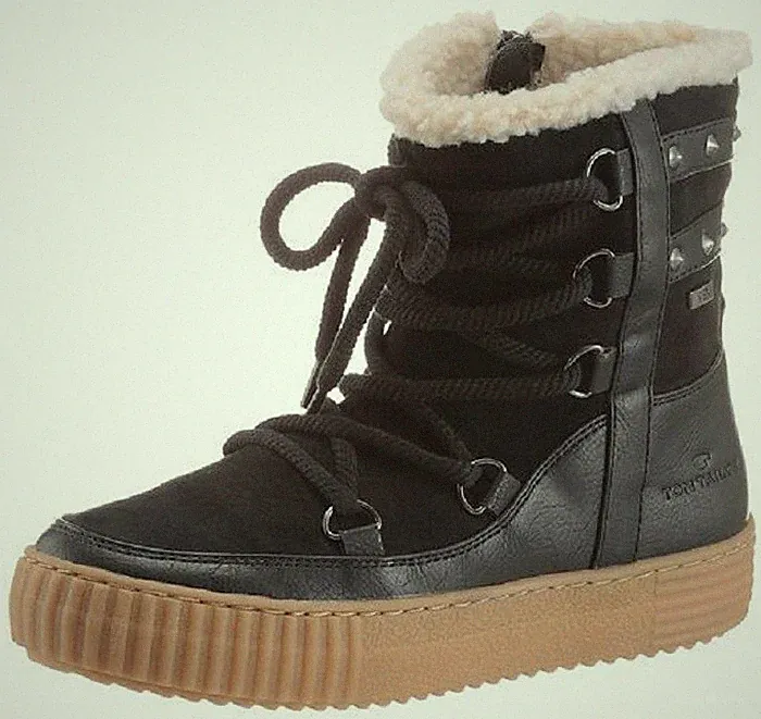Tom Tailor Damen Stiefel Winterboots schwarz 00304448 Gr. 40 Neu13