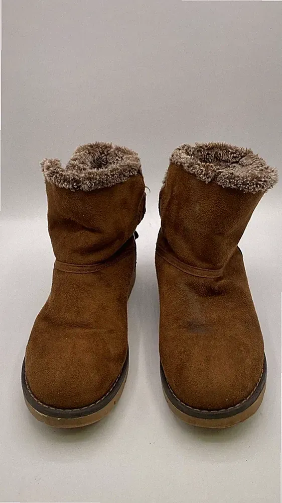 Tom Tailor Damen Winterstiefel Braun, Gr. 37, mit Warmfutter und Krokodilmuste